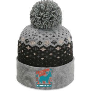 Freedom And Democracy Political Democrat The Baniff Cuffed Pom Beanie