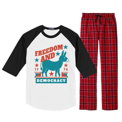 Freedom And Democracy Political Democrat Raglan Sleeve Pajama Set