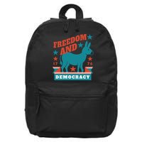 Freedom And Democracy Political Democrat 16 in Basic Backpack