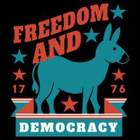 Freedom And Democracy Political Democrat 16 in Basic Backpack