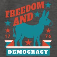 Freedom And Democracy Political Democrat Vector Backpack