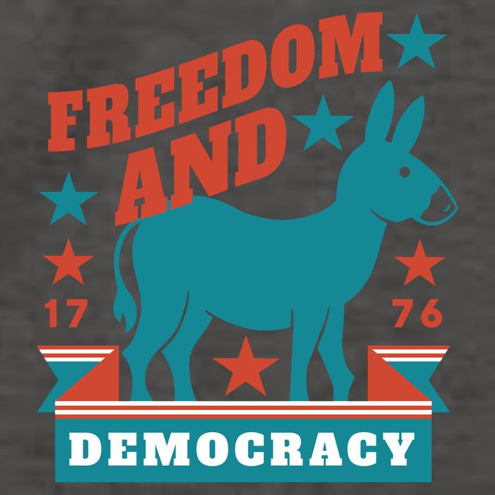 Freedom And Democracy Political Democrat Vector Backpack