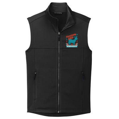 Freedom And Democracy Political Democrat Collective Smooth Fleece Vest