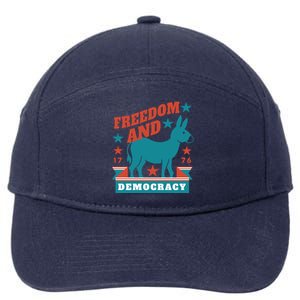 Freedom And Democracy Political Democrat 7-Panel Snapback Hat