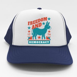 Freedom And Democracy Political Democrat Trucker Hat