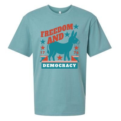 Freedom And Democracy Political Democrat Sueded Cloud Jersey T-Shirt