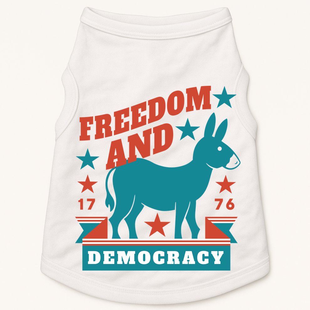 Freedom And Democracy Political Democrat Doggie Tank