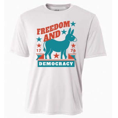 Freedom And Democracy Political Democrat Cooling Performance Crew T-Shirt