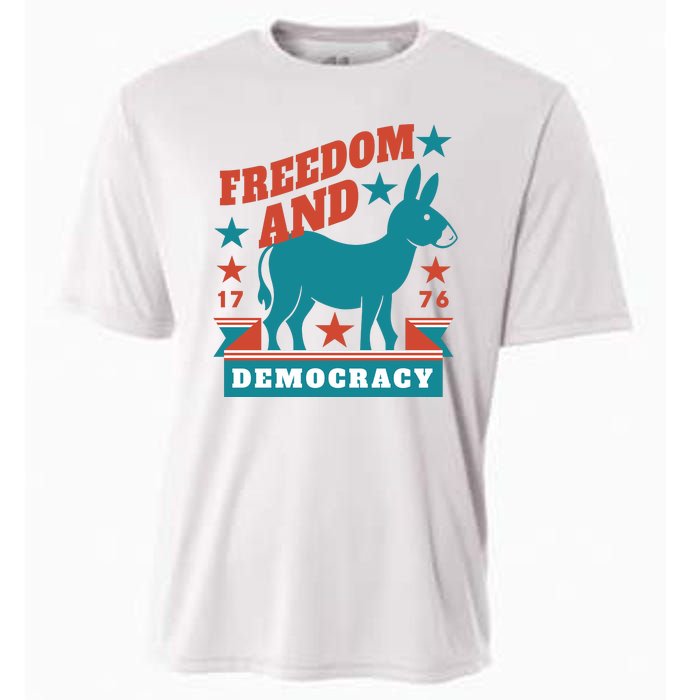 Freedom And Democracy Political Democrat Cooling Performance Crew T-Shirt