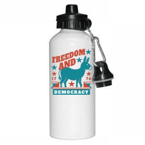 Freedom And Democracy Political Democrat Aluminum Water Bottle