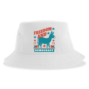 Freedom And Democracy Political Democrat Sustainable Bucket Hat