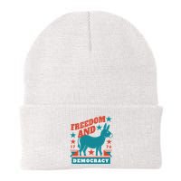 Freedom And Democracy Political Democrat Knit Cap Winter Beanie