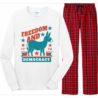 Freedom And Democracy Political Democrat Long Sleeve Pajama Set