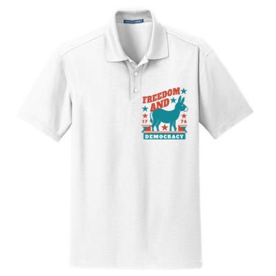 Freedom And Democracy Political Democrat Dry Zone Grid Polo