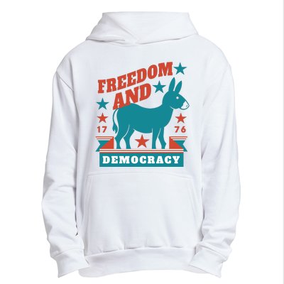 Freedom And Democracy Political Democrat Urban Pullover Hoodie