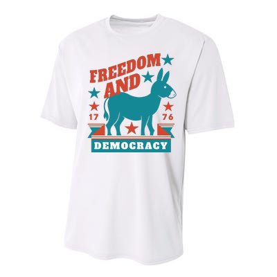 Freedom And Democracy Political Democrat Performance Sprint T-Shirt