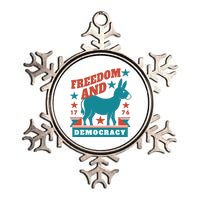 Freedom And Democracy Political Democrat Metallic Star Ornament