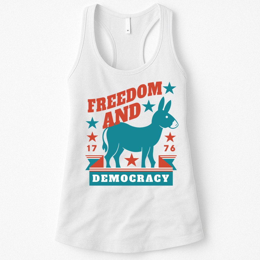 Freedom And Democracy Political Democrat Womens Tank Top