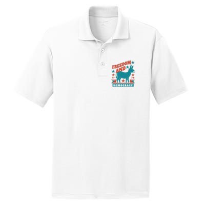 Freedom And Democracy Political Democrat PosiCharge RacerMesh Polo