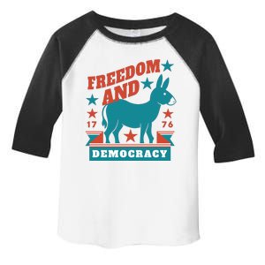 Freedom And Democracy Political Democrat Toddler Fine Jersey T-Shirt