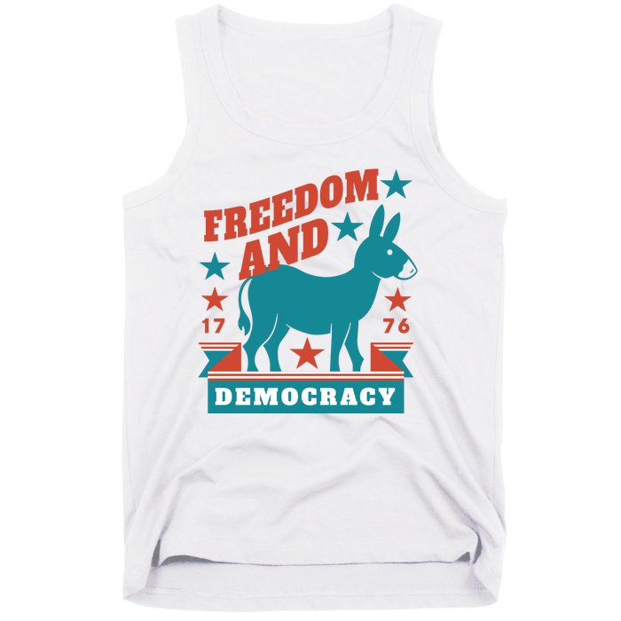 Freedom And Democracy Political Democrat Tank Top