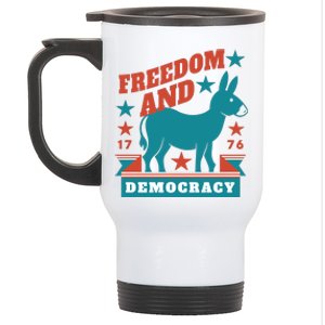 Freedom And Democracy Political Democrat Stainless Steel Travel Mug