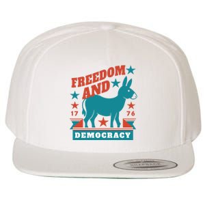 Freedom And Democracy Political Democrat Wool Snapback Cap