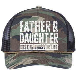 Father And Daughter Best Friends For Life Retro Rope Trucker Hat Cap