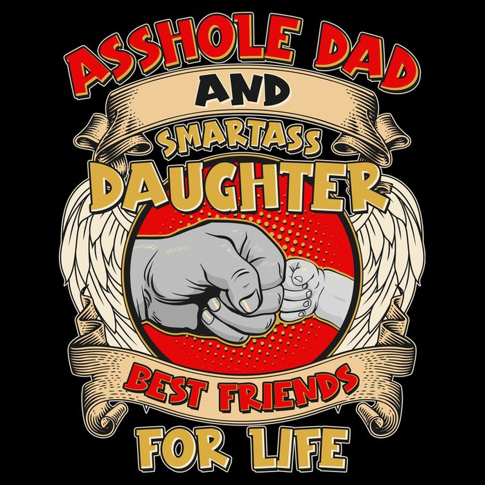 Funny Asshole Dad And Smartass Daughter Bestfriends For Life 16 in Basic Backpack