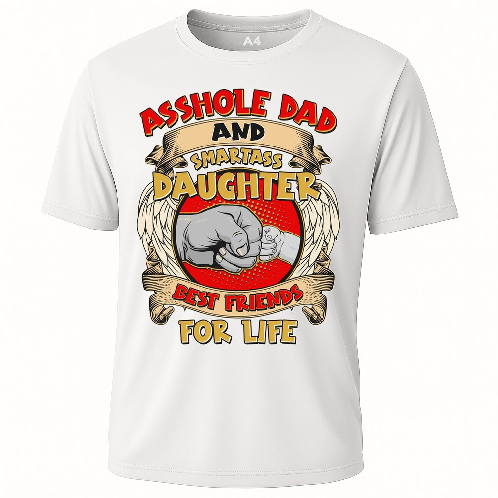 Funny Asshole Dad And Smartass Daughter Bestfriends For Life Cooling Performance Crew T-Shirt