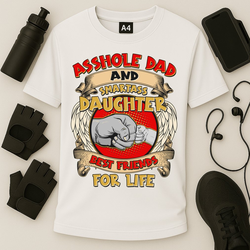 Funny Asshole Dad And Smartass Daughter Bestfriends For Life Cooling Performance Crew T-Shirt