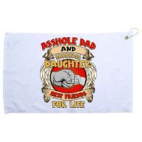 Funny Asshole Dad And Smartass Daughter Bestfriends For Life Grommeted Golf Towel