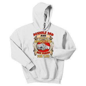 Funny Asshole Dad And Smartass Daughter Bestfriends For Life Kids Hoodie