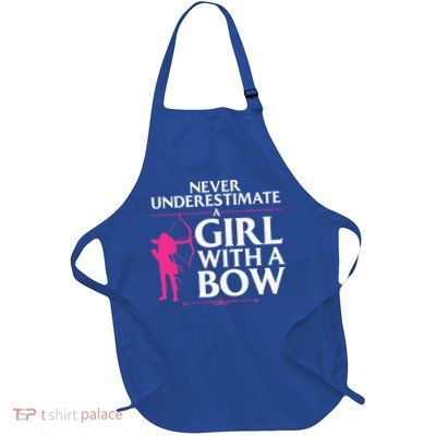Funny Archery Design For Women Bowhunter Shooting Fans Full-Length Apron With Pockets