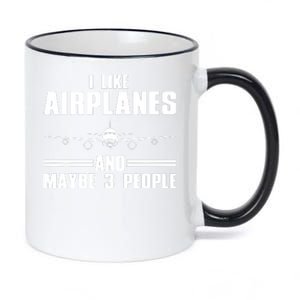 Funny Airplane Design For Men Women Aviation Aviator Pilot 11oz Black Color Changing Mug