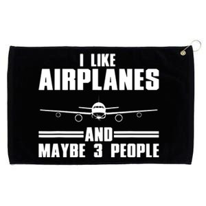 Funny Airplane Design For Men Women Aviation Aviator Pilot Grommeted Golf Towel