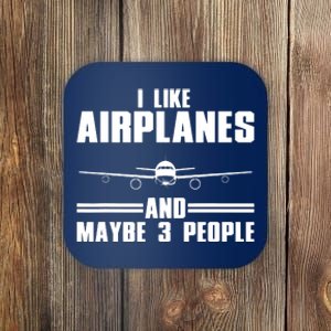 Funny Airplane Design For Men Women Aviation Aviator Pilot Coaster