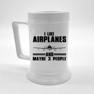 Funny Airplane Design For Men Women Aviation Aviator Pilot Beer Stein