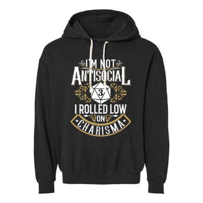 Funny Antisocial Design, Funny Nerdy Gamer Design, Sarcastic Garment-Dyed Fleece Hoodie