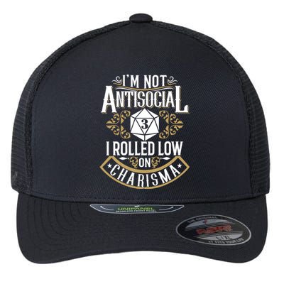 Funny Antisocial Design, Funny Nerdy Gamer Design, Sarcastic Flexfit Unipanel Trucker Cap