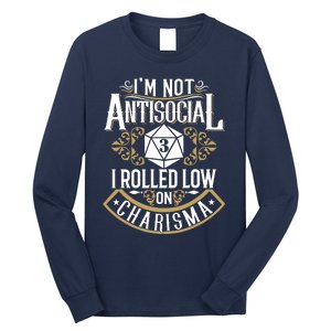 Funny Antisocial Design, Funny Nerdy Gamer Design, Sarcastic Long Sleeve Shirt