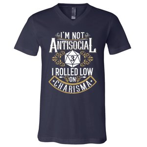 Funny Antisocial Design, Funny Nerdy Gamer Design, Sarcastic V-Neck T-Shirt