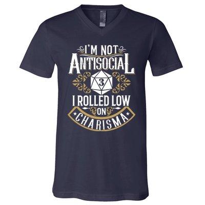 Funny Antisocial Design, Funny Nerdy Gamer Design, Sarcastic V-Neck T-Shirt