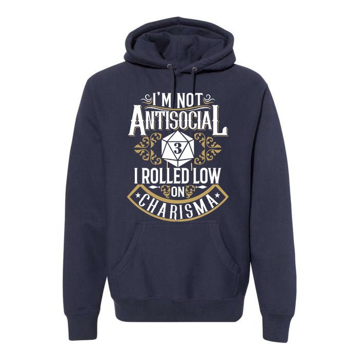 Funny Antisocial Design, Funny Nerdy Gamer Design, Sarcastic Premium Hoodie