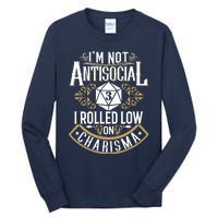 Funny Antisocial Design, Funny Nerdy Gamer Design, Sarcastic Tall Long Sleeve T-Shirt