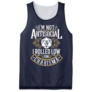 Funny Antisocial Design, Funny Nerdy Gamer Design, Sarcastic Mesh Reversible Basketball Jersey Tank