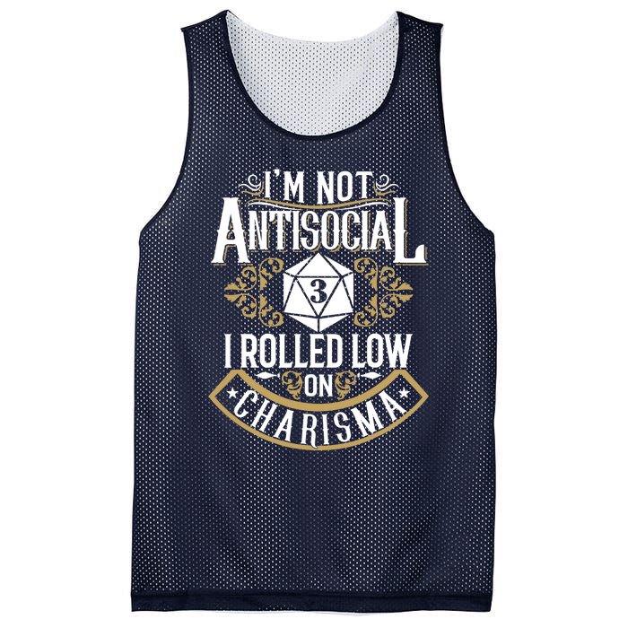 Funny Antisocial Design, Funny Nerdy Gamer Design, Sarcastic Mesh Reversible Basketball Jersey Tank