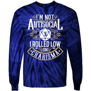 Funny Antisocial Design, Funny Nerdy Gamer Design, Sarcastic Tie-Dye Long Sleeve Shirt