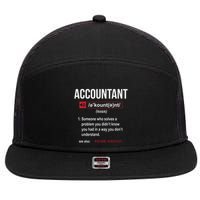 Funny Accountant Definition See Also Wizard 7 Panel Mesh Trucker Snapback Hat