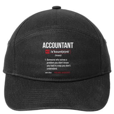 Funny Accountant Definition See Also Wizard 7-Panel Snapback Hat